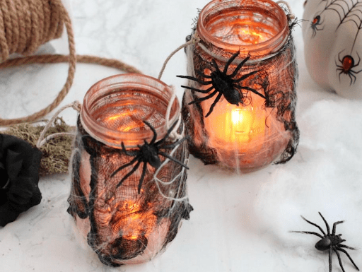 cheap diy halloween decorations - mason jar lantern