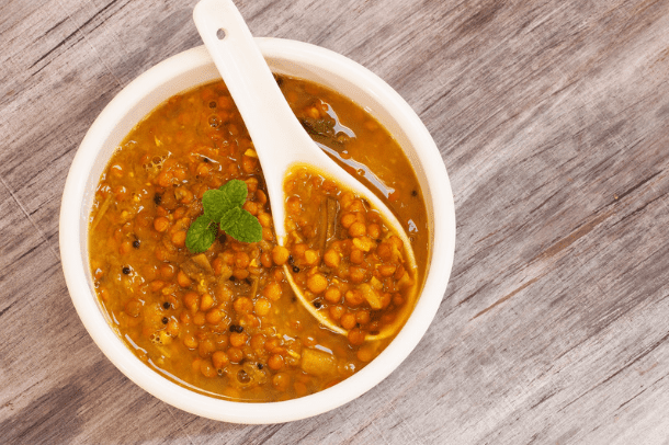 Slow cooked lentil dal budget recipes